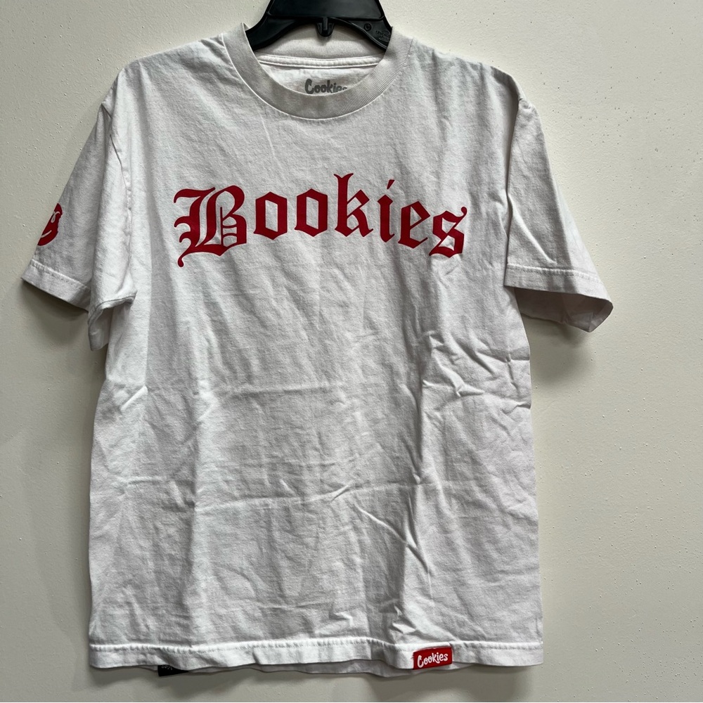 COOKIES T-Shirt Men’s Size M Berner SF x YG White Red Bookies Original Font Tee